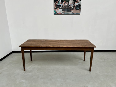 Table de ferme XIXème aux pieds fuseaux, vue 2