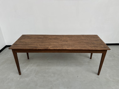 Table de ferme XIXème aux pieds fuseaux, vue 3