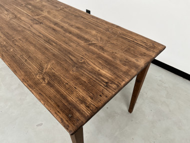 Table de ferme XIXème aux pieds fuseaux, vue 4