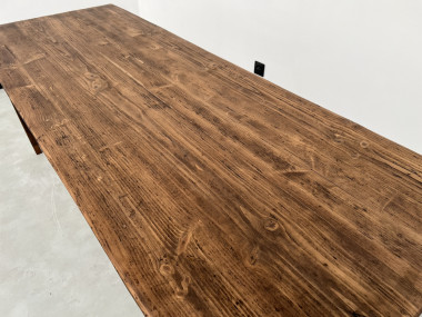 Table de ferme XIXème aux pieds fuseaux, vue 5