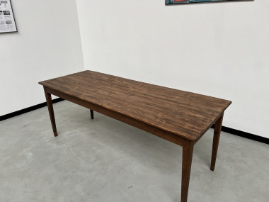 Table de ferme XIXème aux pieds fuseaux, vue 8