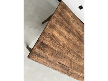 Table de ferme XIXème aux pieds fuseaux, vue 9