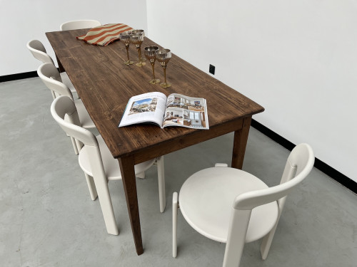 Table de ferme XIXème aux pieds fuseaux, vue 14