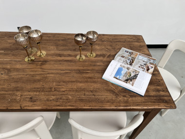 Table de ferme XIXème aux pieds fuseaux, vue 22