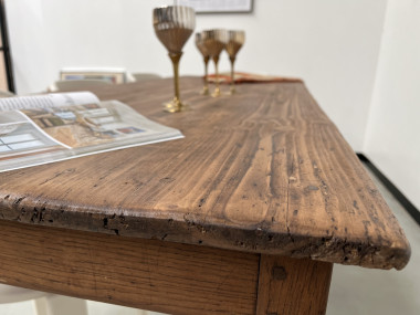 Table de ferme XIXème aux pieds fuseaux, vue 25