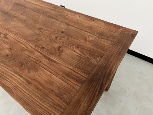 Table de ferme en pin 223 cm, années 70, vue 3