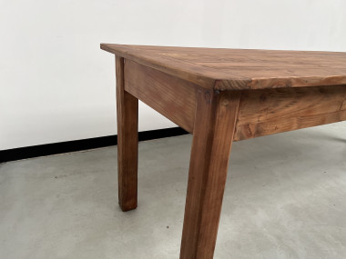 Table de ferme en pin 223 cm, années 70, vue 13