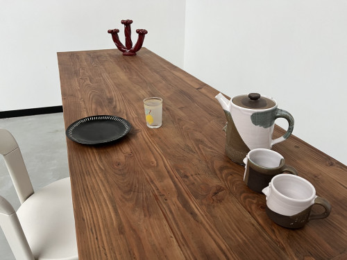 Table de ferme en pin 223 cm, années 70, vue 20
