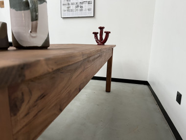Table de ferme en pin 223 cm, années 70, vue 25