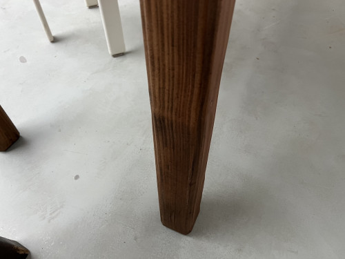 Table de ferme en pin 223 cm, années 70, vue 26