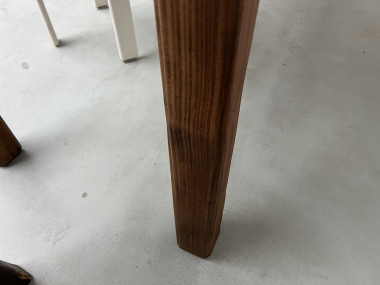 Table de ferme en pin 223 cm, années 70, vue 26