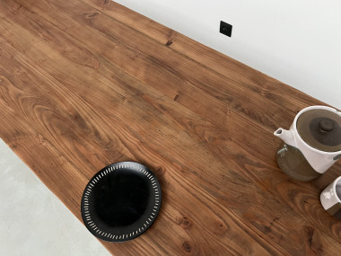 Table de ferme en pin 223 cm, années 70, vue 32