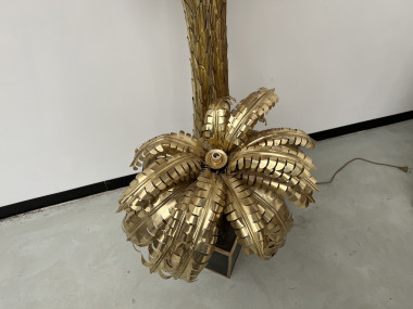 Grand lampadaire palmier en laiton à 3 troncs, vue 21