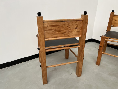 Serie de 6 chaises modernistes en pin, vue 17