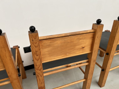 Serie de 6 chaises modernistes en pin, vue 22