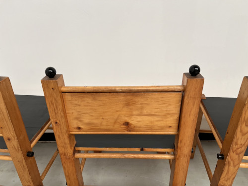 Serie de 6 chaises modernistes en pin, vue 23
