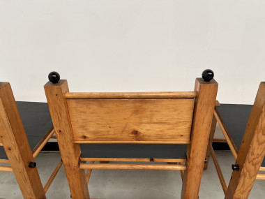Serie de 6 chaises modernistes en pin, vue 23