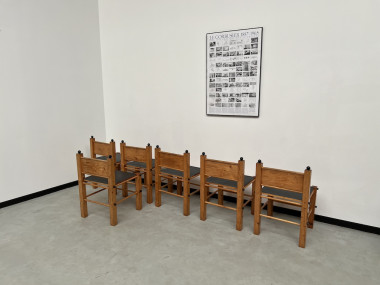 Serie de 6 chaises modernistes en pin, vue 24