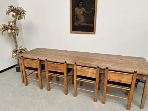 Serie de 6 chaises modernistes en pin, vue 25