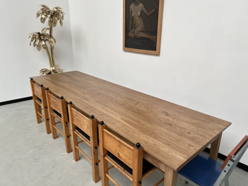 Serie de 6 chaises modernistes en pin, vue 26