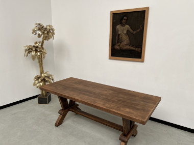 Table de monastère en chêne 200 cm, vue 3