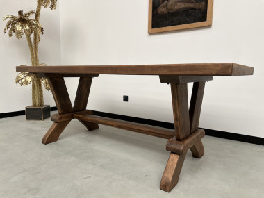 Table de monastère en chêne 200 cm, vue 4