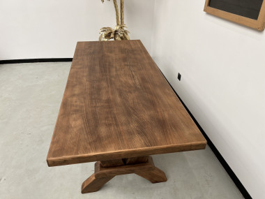 Table de monastère en chêne 200 cm, vue 8