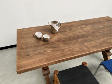 Table de monastère en chêne 200 cm, vue 11