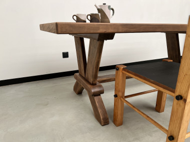 Table de monastère en chêne 200 cm, vue 12