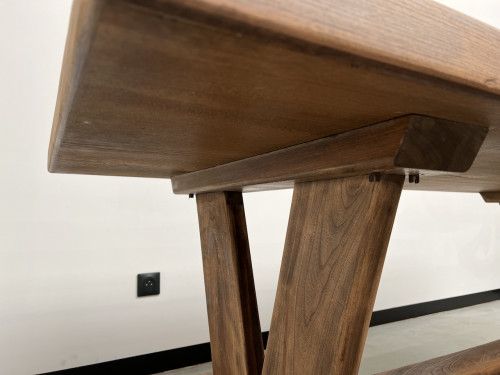 Table de monastère en chêne 200 cm, vue 14