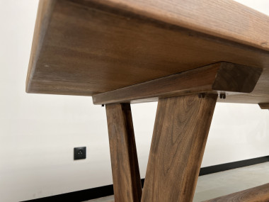 Table de monastère en chêne 200 cm, vue 14