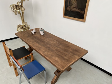 Table de monastère en chêne 200 cm, vue 16