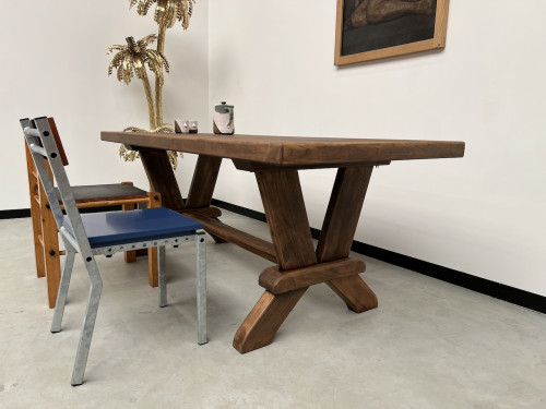 Table de monastère en chêne 200 cm, vue 17