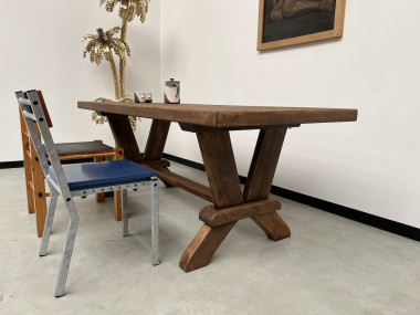 Table de monastère en chêne 200 cm, vue 17