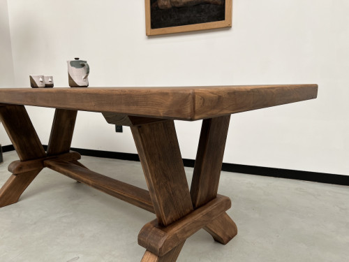 Table de monastère en chêne 200 cm, vue 20