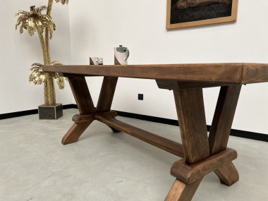 Table de monastère en chêne 200 cm, vue 22