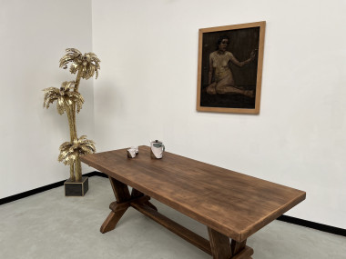 Table de monastère en chêne 200 cm, vue 23