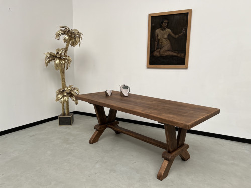 Table de monastère en chêne 200 cm, vue 24