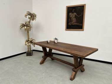 Table de monastère en chêne 200 cm, vue 24