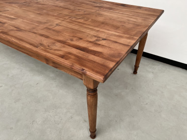Grande table de ferme en merisier massif, 250 X 110 cm, vue 10