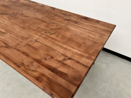 Grande table de ferme en merisier massif, 250 X 110 cm, vue 11