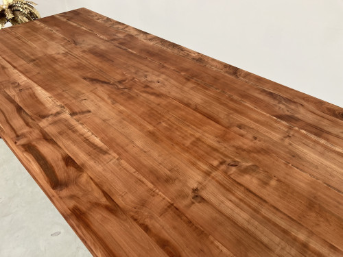Grande table de ferme en merisier massif, 250 X 110 cm, vue 12