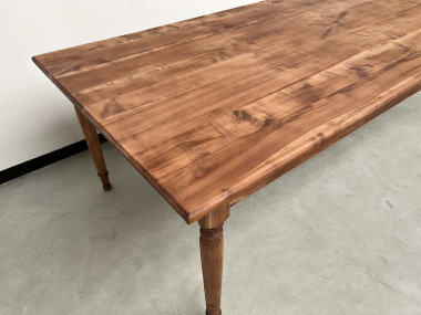 Grande table de ferme en merisier massif, 250 X 110 cm, vue 16