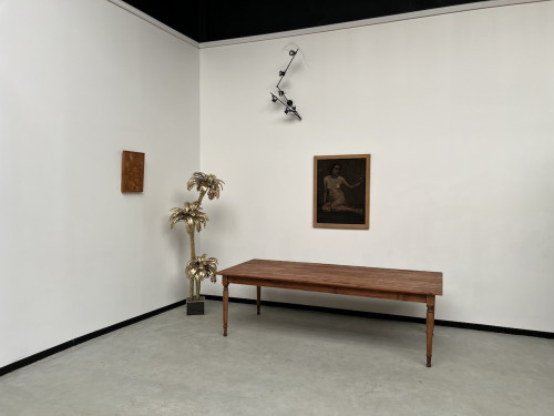 Grande table de ferme en merisier massif, 250 X 110 cm, vue 6