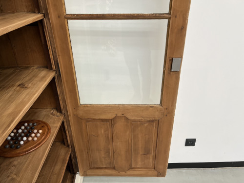 Grande armoire d'angle des années 1900, couleur lin pur, vue 17