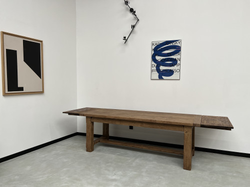 Grande table de ferme en chêne massif 308 cm, vue 1