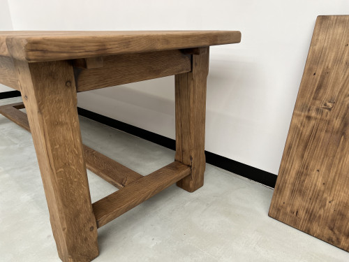 Grande table de ferme en chêne massif 308 cm, vue 4
