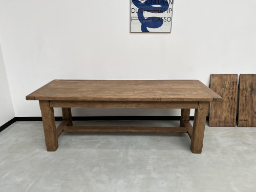 Grande table de ferme en chêne massif 308 cm, vue 5