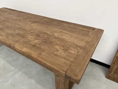 Grande table de ferme en chêne massif 308 cm, vue 7