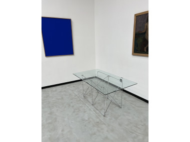 Table de salle à manger avec socle pliable de Max Sauze Studio, France, 1970s, vue 3